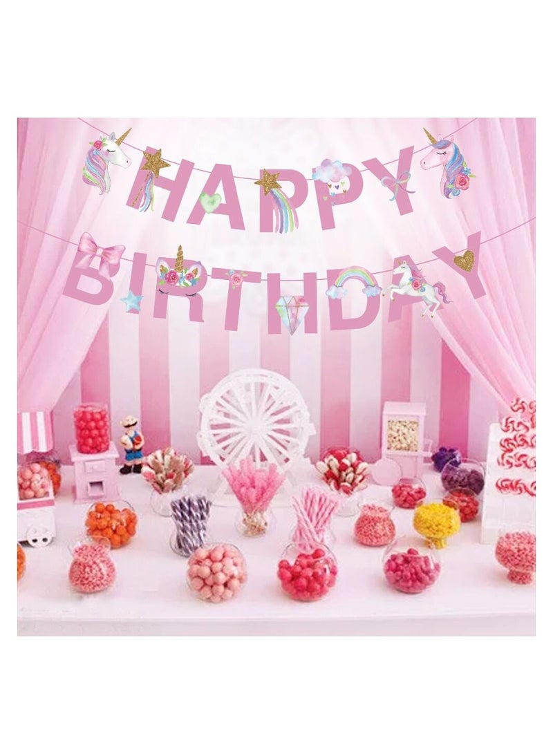 Highland Unicorn  Happy Birthday Banner - Image 3