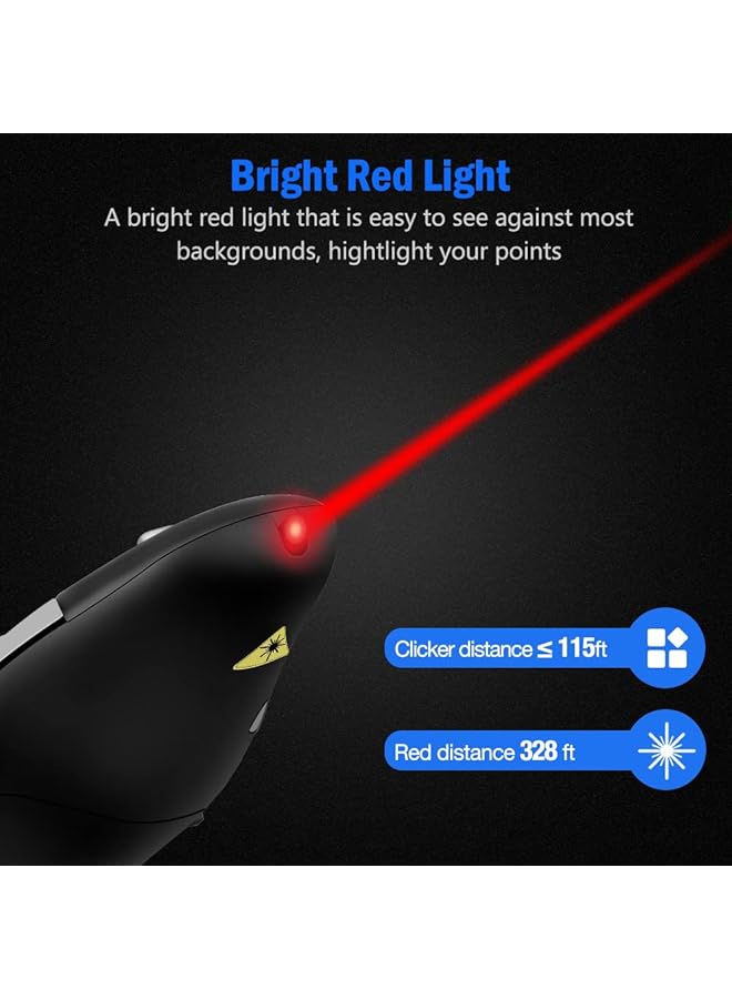 Presentation Clicker Wireless Presenter Remote Clicker For Powerpoint Presentation Remote Rf 2.4Ghz Usb Presentation Clicker Ppt Powerpoint Clicker For Mac Keynote Computer Laptop
