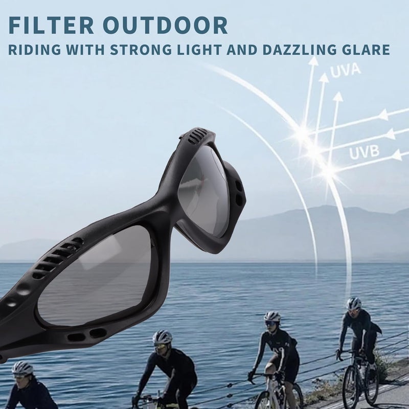 Viriber Motorcycle Goggles - UV Protective Outdoor Glasses, Dust-proof Combat Goggles - Image 4