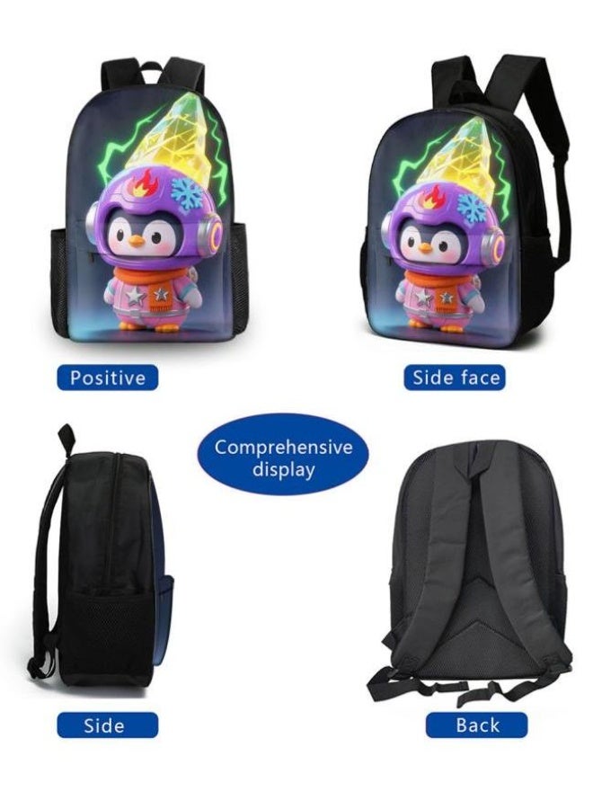 Bright Li Fire Fashion is unlimited! Cartoon bag three-piece set, suitable for a variety of scenes for students and teenagers (available for students, children, friends on outings, mountain climbing, schooling, etc.) - 116 - Image 3
