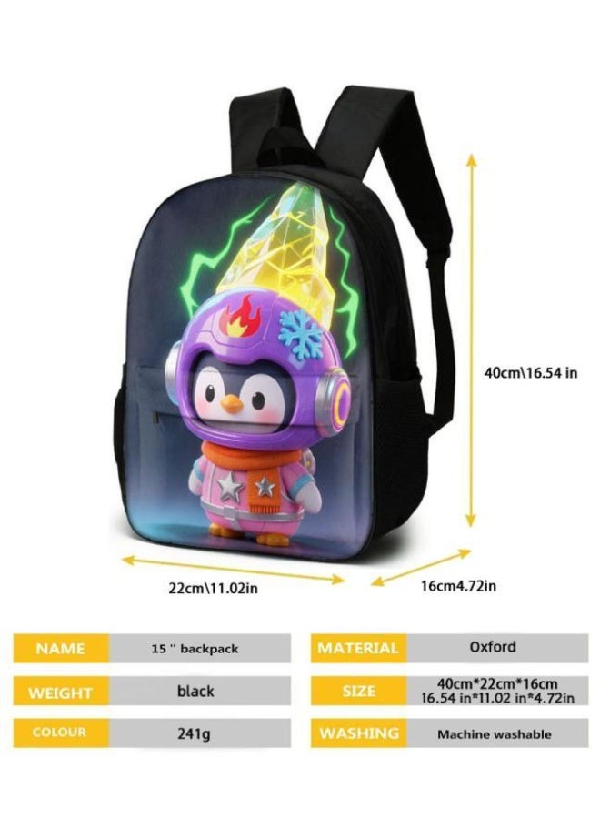 Bright Li Fire Fashion is unlimited! Cartoon bag three-piece set, suitable for a variety of scenes for students and teenagers (available for students, children, friends on outings, mountain climbing, schooling, etc.) - 116 - Image 5