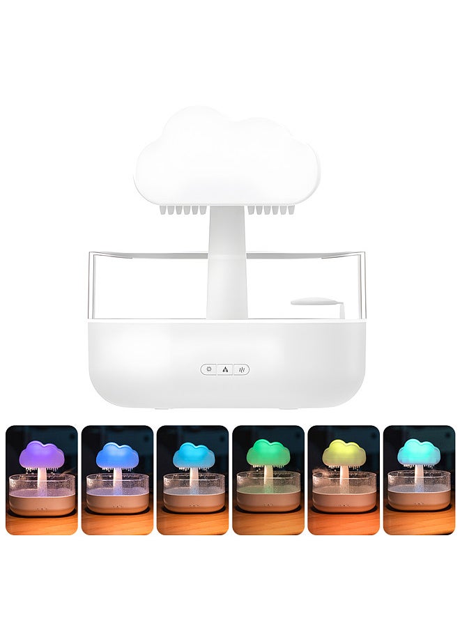 Rain Cloud Humidifier Water Drip 7 Changing Colors LED Light Auto Shut-Off 2 Modes 200ml Aromatherapy Essential Oils Diffuser Cloud Humidifier Rain Drop