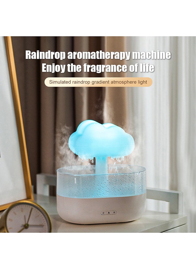 Rain Cloud Humidifier Water Drip 7 Changing Colors LED Light Auto Shut-Off 2 Modes 200ml Aromatherapy Essential Oils Diffuser Cloud Humidifier Rain Drop