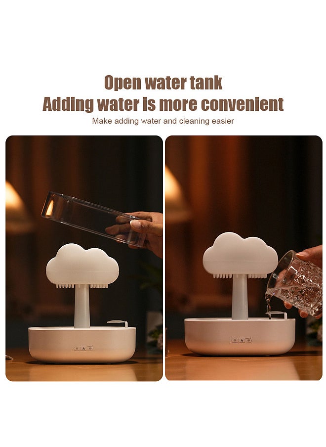 Rain Cloud Humidifier Water Drip 7 Changing Colors LED Light Auto Shut-Off 2 Modes 200ml Aromatherapy Essential Oils Diffuser Cloud Humidifier Rain Drop