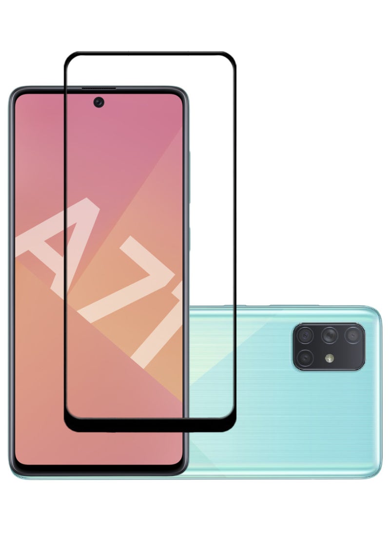ACLIX Antistatic ESD Dustproof Premium Quality High Definition Tempered Glass Screen Protector Designed For Samsung Galaxy A71 - Image 1