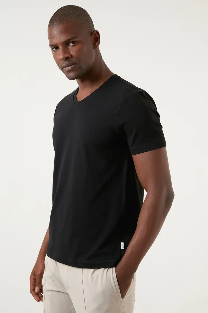 Exxe Cotton Regular Fit V-Neck Basic T Shirt Men's T Shirt MODJ000V