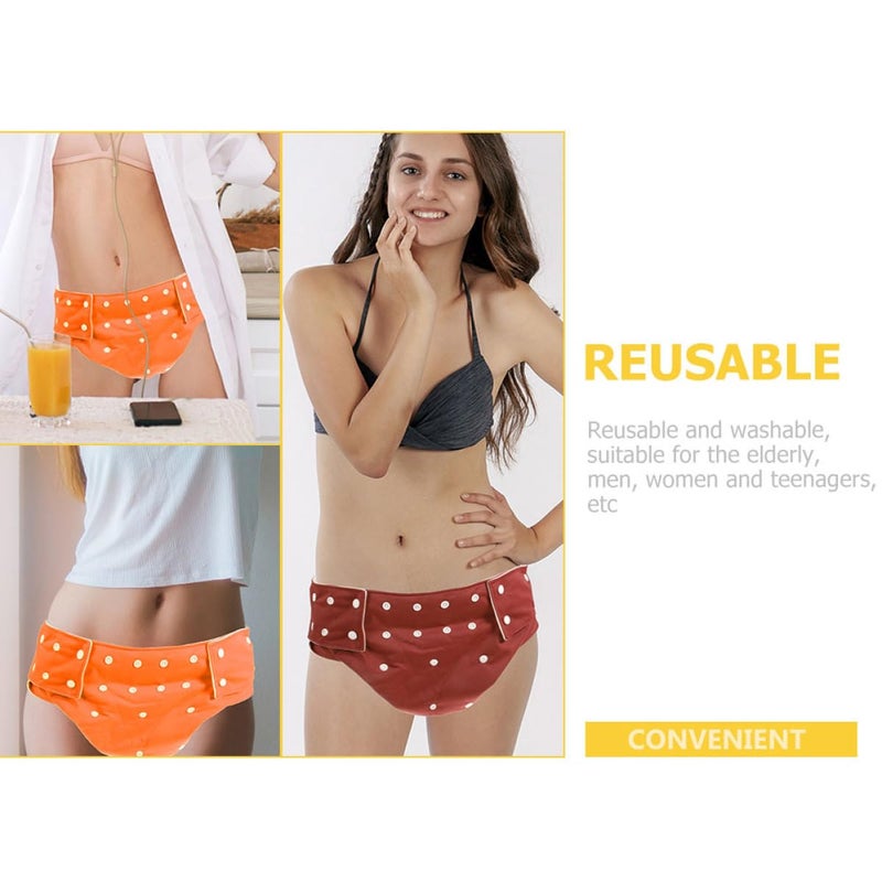 Washable Adult Diaper Pants 2 Pack Adjustable Snap Leakproof Design for Incontinence Care - Image 4