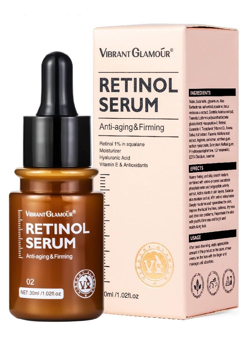 Vibrant Glamour سيروم الوجه ريتينول مضاد للشيخوخة مشدود مرطب يخفف الخطوط الدقيقة 30 مل - Image 2