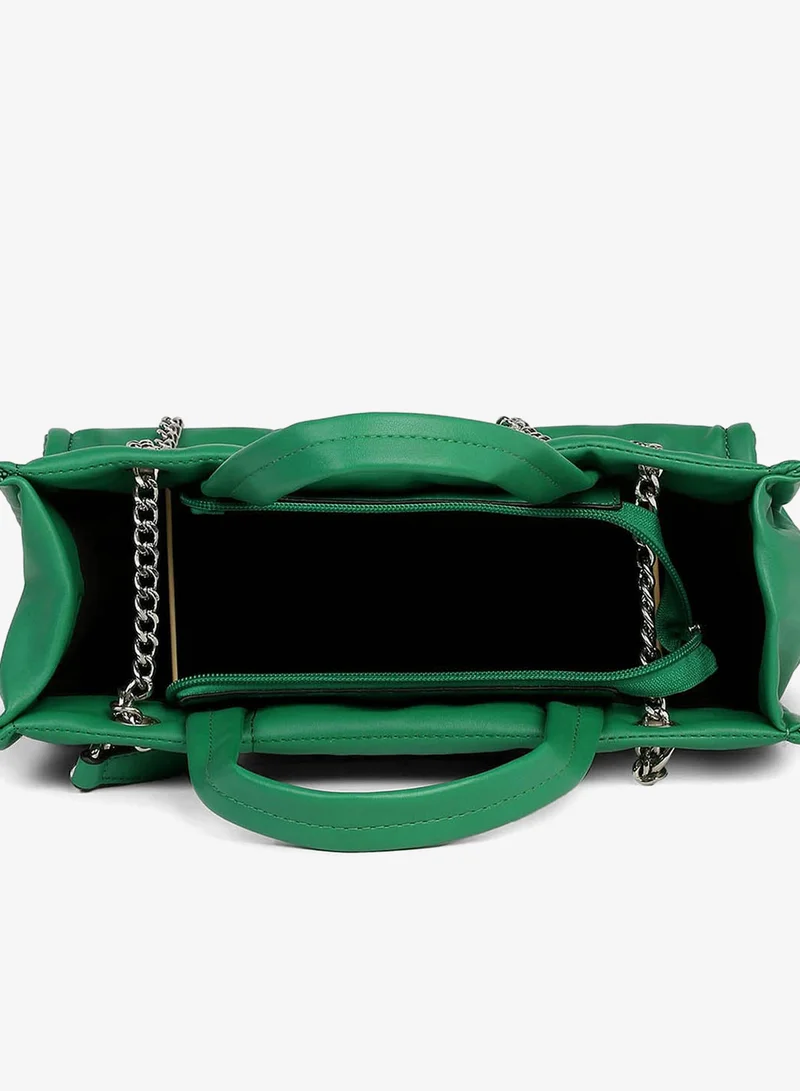 Haute Sauce  Green Glam Quilted Green Hand Bag for Women | Best Price UAE