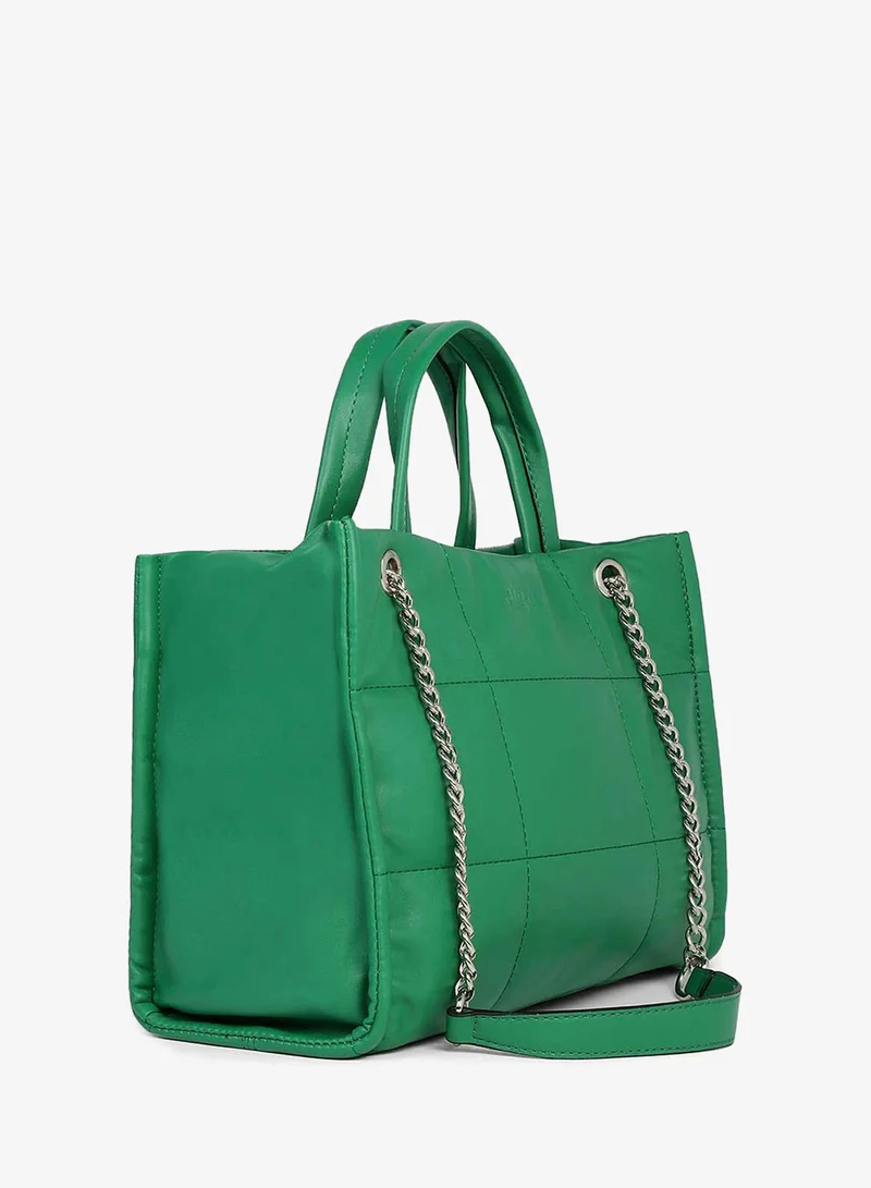 Haute Sauce Green Glam Quilted Green Hand Bag