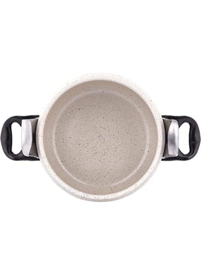 Alsaif Al Saif Aluminum Granite Pressure Cooker Size: 5Liter, Color: Pearl White - Image 2