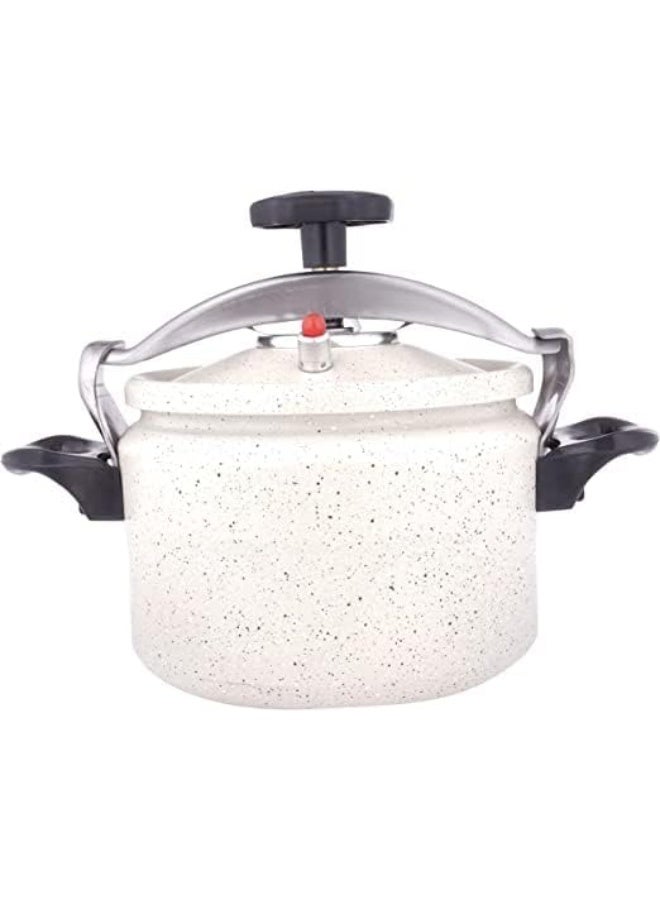 Alsaif Al Saif Aluminum Granite Pressure Cooker Size: 5Liter, Color: Pearl White - Image 1