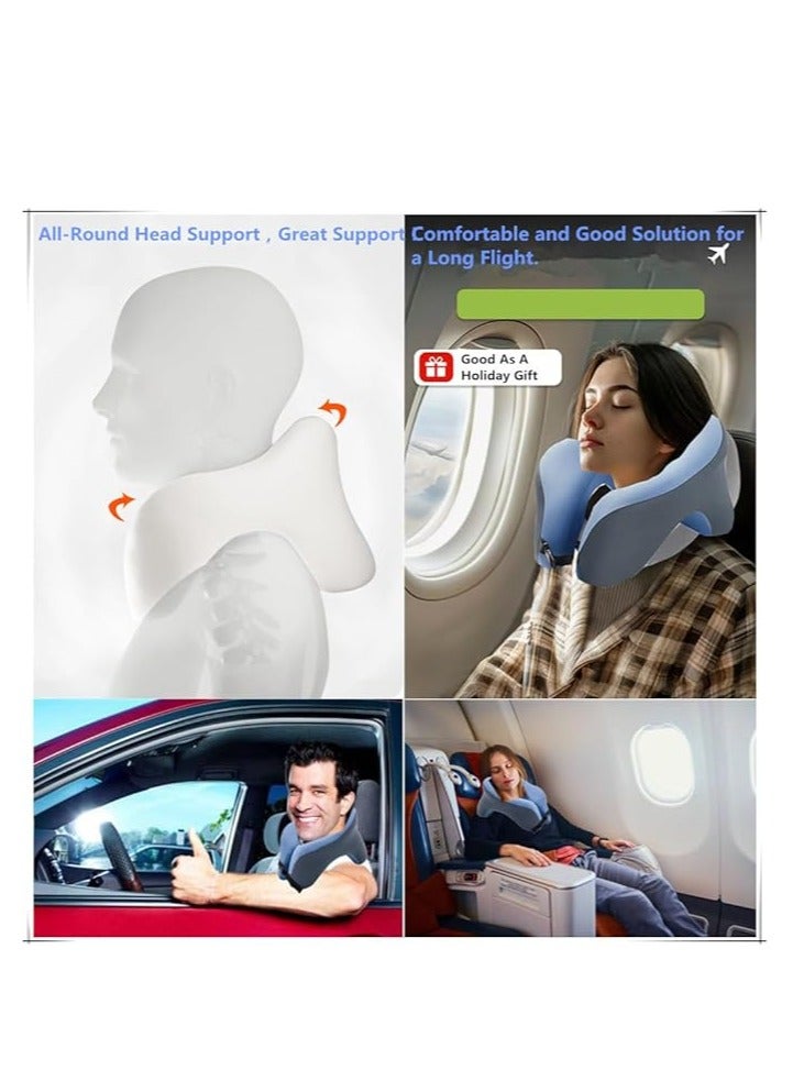 فائدة نموذج يتعلق جولة رئيس دعم الرقبة وسادة ، الذي هو مناسبة لأنّ ذاكرة رغوة السفر الرقبة وسادة للرحلات الطويلة . - Image 3