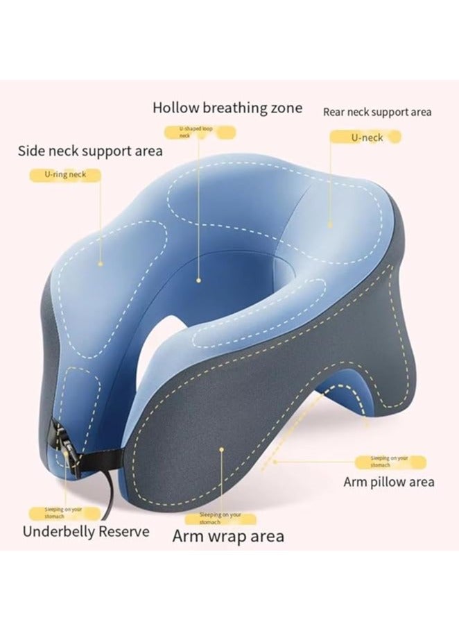 فائدة نموذج يتعلق جولة رئيس دعم الرقبة وسادة ، الذي هو مناسبة لأنّ ذاكرة رغوة السفر الرقبة وسادة للرحلات الطويلة . - Image 5