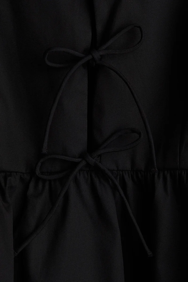 H&M Tie-detail poplin dress