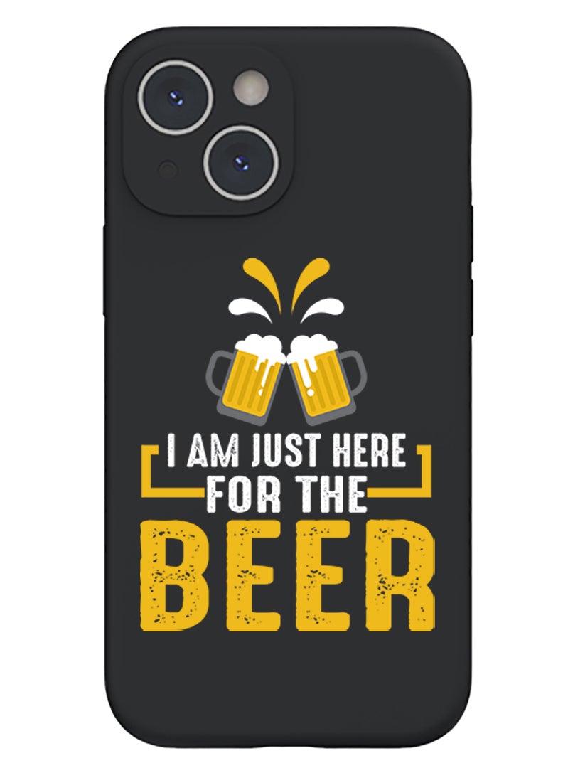 Theodor Protective Slim Fit Case Liquid Silicone Cover with Full Body Protection Anti-Scratch Shockproof Case For iPhone 14 Black  - I am a mermaid copy - Image 1