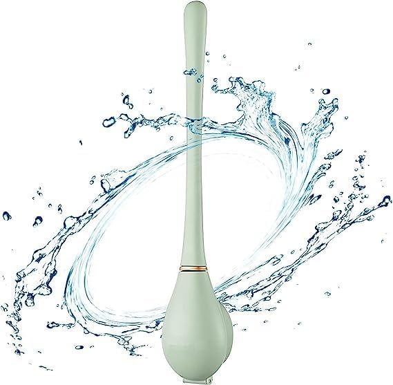 GOPAD WallMounted Water Drop Silicone Toilet Bowl Brush for Bathroom Cleaning Creative Automatic Opening and Closing Light Luxury Toilet Brush with Holder Multicolor 1 Pcs
