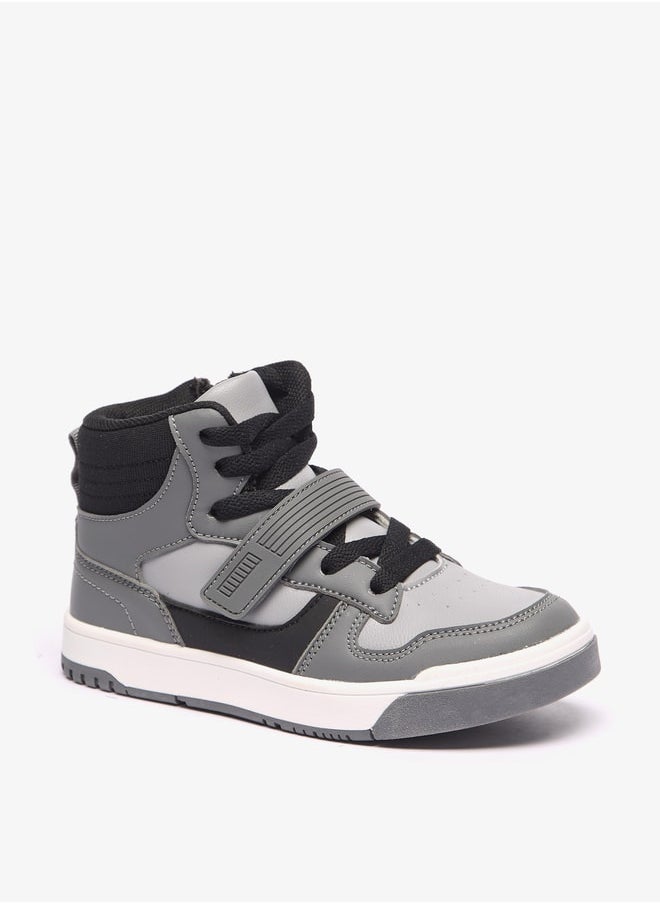 LBL by Shoexpress Boys Colourblock High Cut Sneakers with Zip Closure  - Image 1