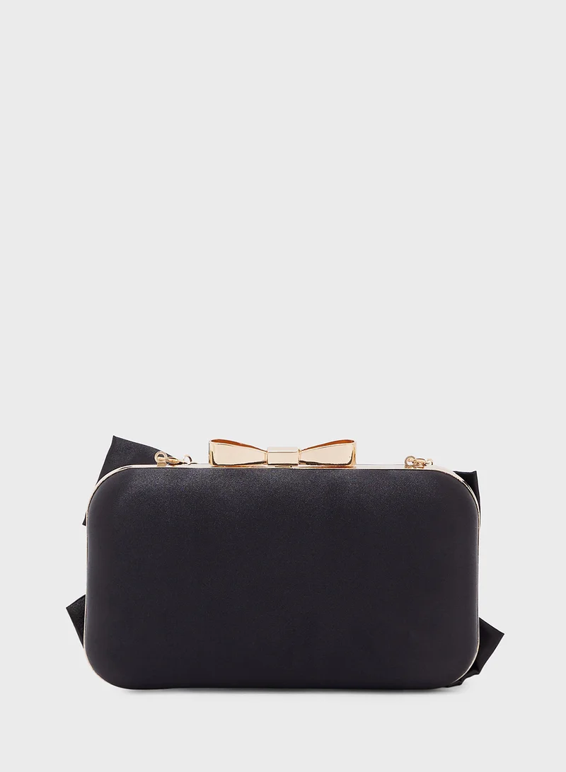 ايلا Satin Bow Clutch Bag