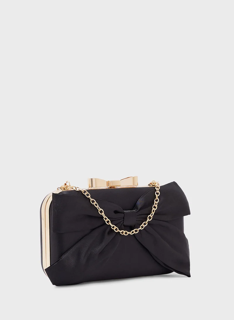 ايلا Satin Bow Clutch Bag