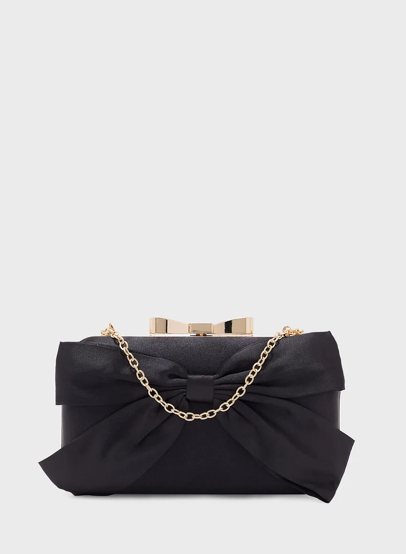 ايلا Satin Bow Clutch Bag