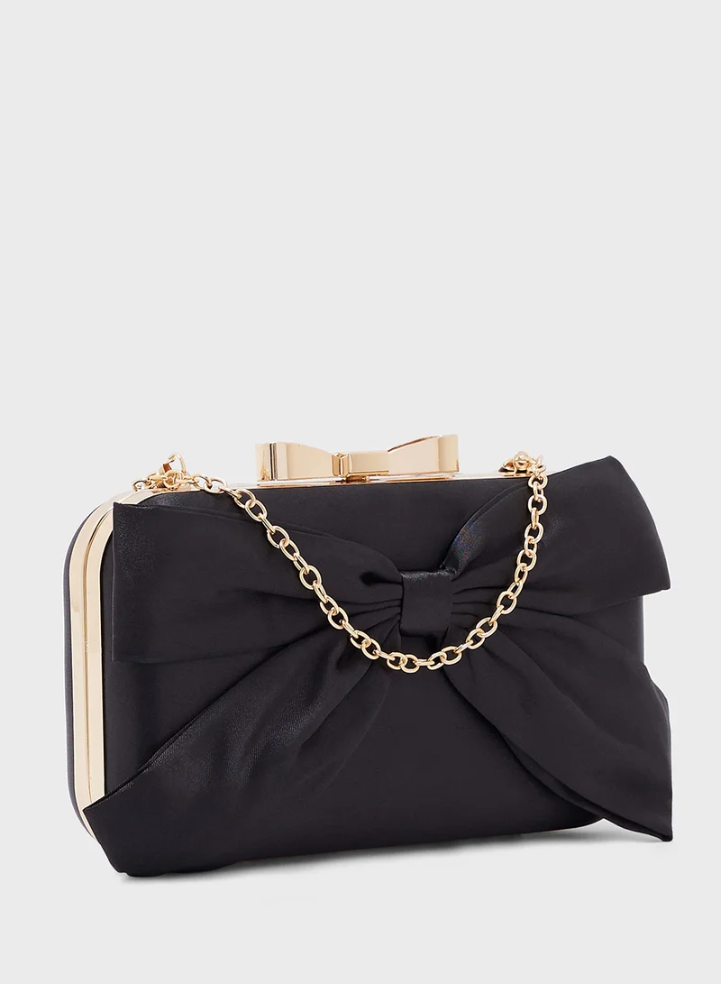 ايلا Satin Bow Clutch Bag