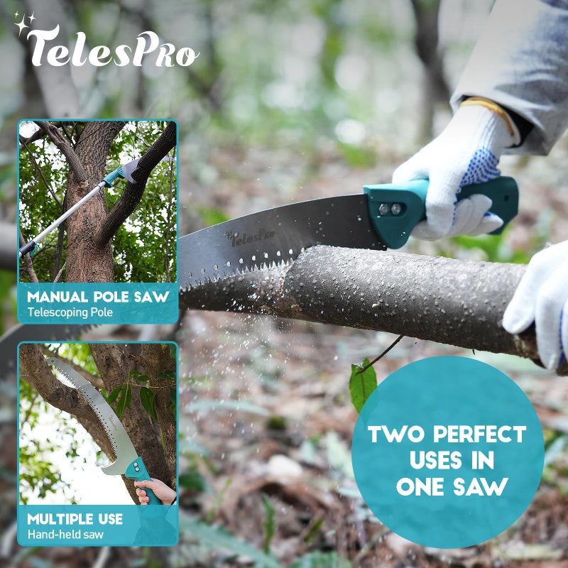 TelesPro Multi-Purpose Handheld Pruning Saw - 16-Inch Blade, Compatible with Standard US Acme Thread Poles (Pole Sold Separately), Ideal for Tree Trimming - Image 3