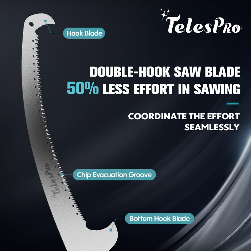 TelesPro Multi-Purpose Handheld Pruning Saw - 16-Inch Blade, Compatible with Standard US Acme Thread Poles (Pole Sold Separately), Ideal for Tree Trimming - Image 5