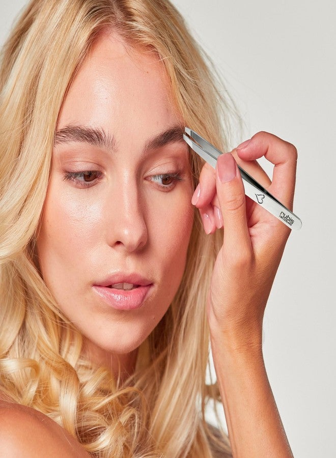 Rubis Switzerland Classic Slant Tip With Heart Tweezer 1K102H - Image 2