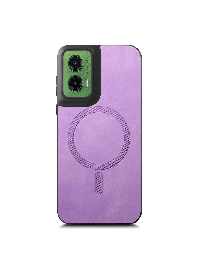 S-TOP Case For Motorola Moto G35 Retro Magsafe Magnetic PU Back Cover Phone Case - Image 2