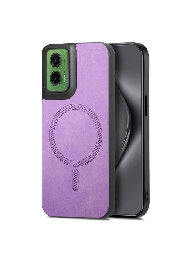 S-TOP Case For Motorola Moto G35 Retro Magsafe Magnetic PU Back Cover Phone Case - Image 1
