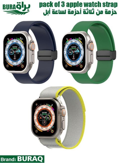 Apple Watch Band Strap For Apple Watch Ultra 2/Ultra 49mm, Series 10 46mm, 9/8/7 45mm, SE2/SE/6/5/4 44mm, 3/2/1 42mm