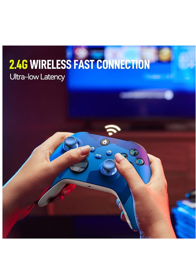 وحدة تحكم ألعاب لاسلكية بتقنية بلوتوث لجهاز Xbox One وSeries X/S، بتردد 2.4GHz مع مقبس صوت 3.5mm، متوافقة مع الكمبيوتر الشخصي - Image 3