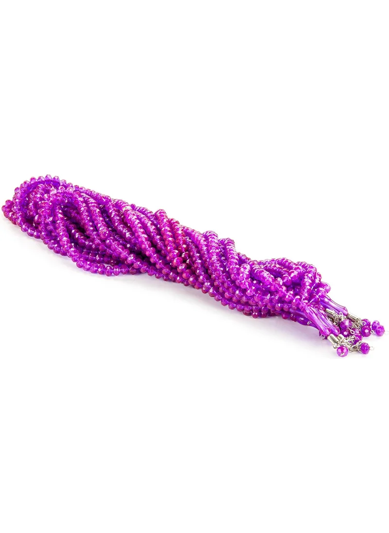 ايهفان Ihvan Crystal Appearance 99' Hajj Umrah Gift Prayer Beads 10 Pieces - Plum