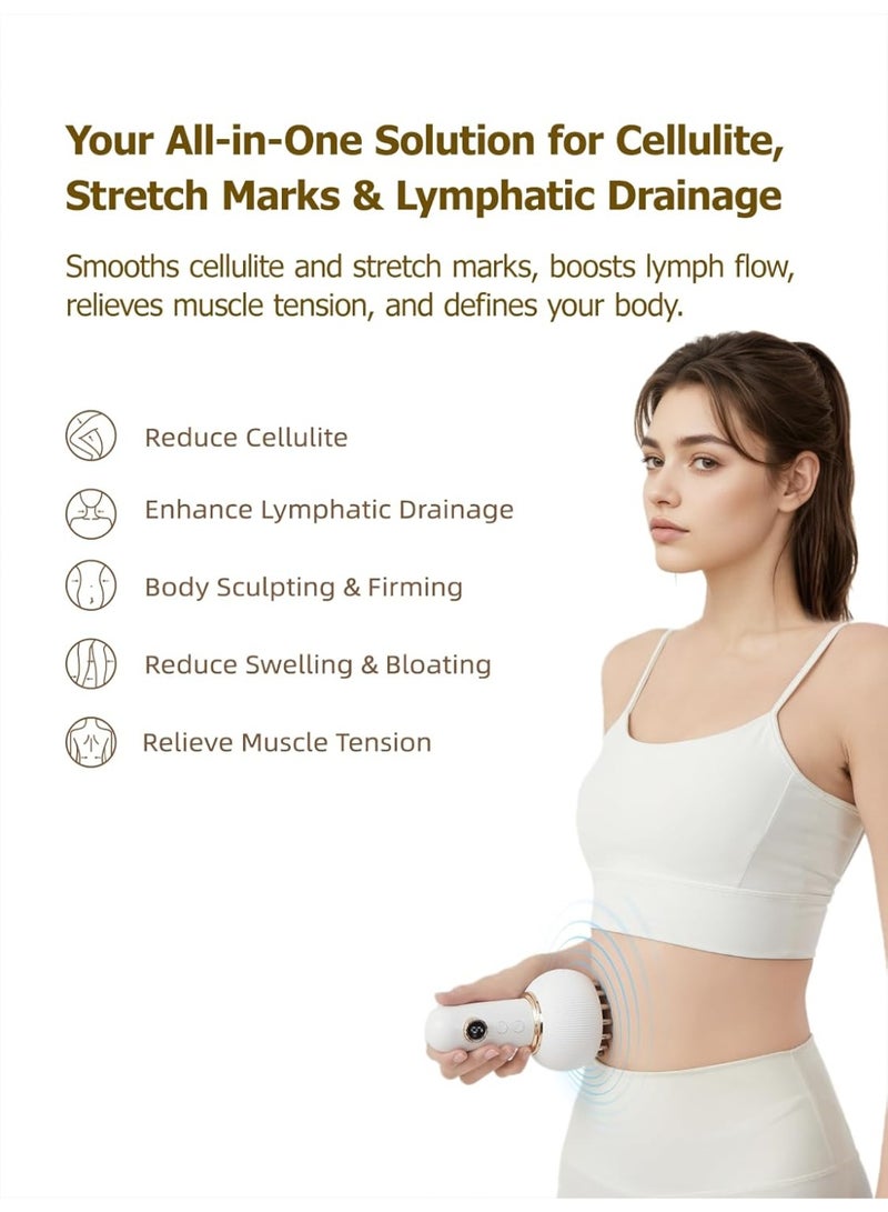 NIBEMINENT Lymphatic Drainage Massager & Anti Cellulite Massage Tool, Helps Reduce Stretch Marks & Cellulite, for Legs, Arms & Belly, Body Sculpting Machine with Microcurrent, Light, Heat & Vibration - Image 2