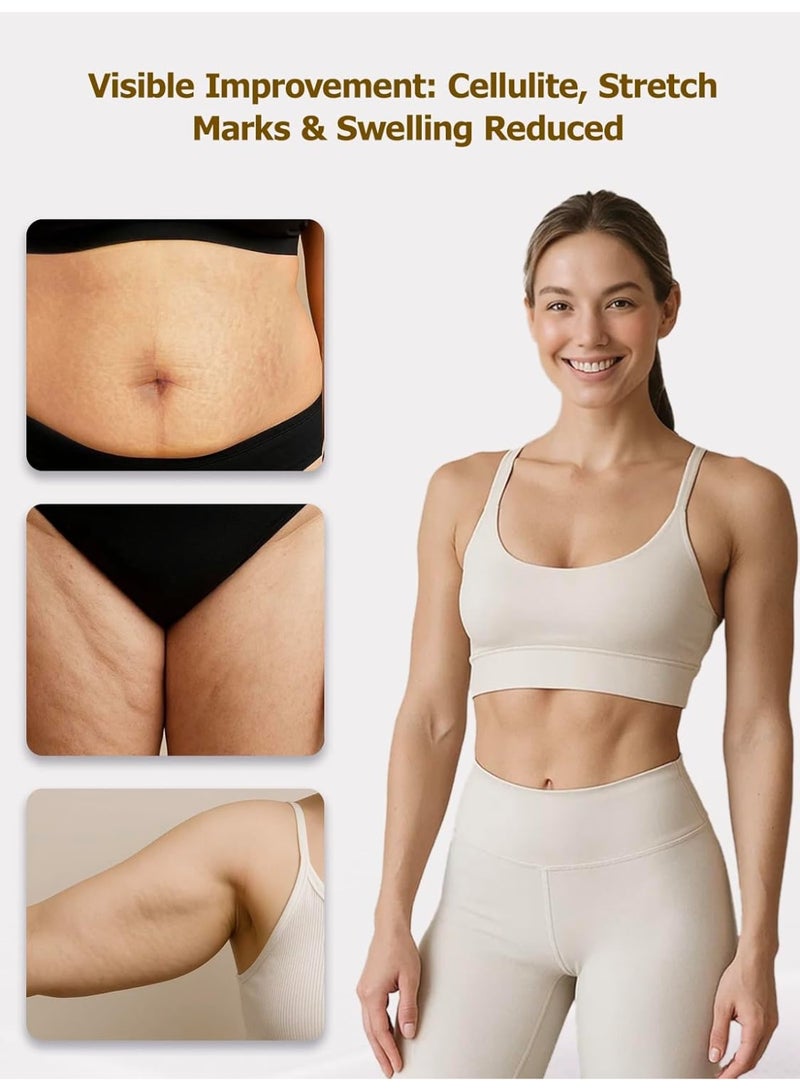 NIBEMINENT Lymphatic Drainage Massager & Anti Cellulite Massage Tool, Helps Reduce Stretch Marks & Cellulite, for Legs, Arms & Belly, Body Sculpting Machine with Microcurrent, Light, Heat & Vibration - Image 3