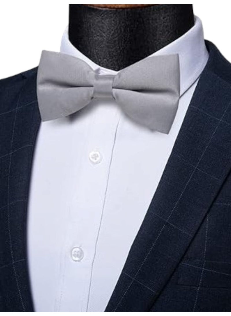 Trenderrs Men's Solid Color Satin Bow Tie  - Image 1
