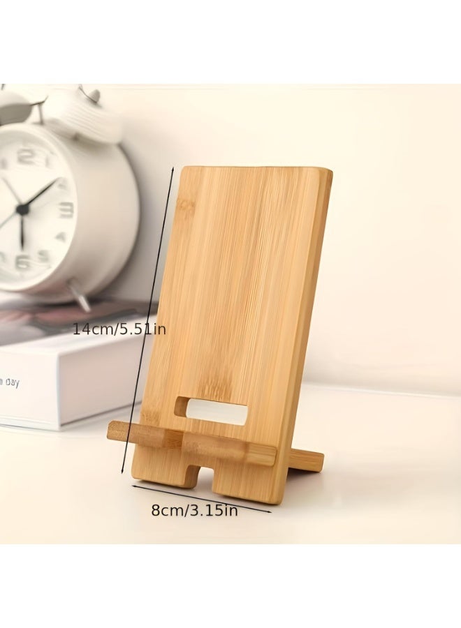 HOBB Bamboo Wooden Mobile Phone Stand – Elegant and Functional Desk Holder, Portable Eco-Friendly Smartphone Dock for Office, Home, Workstation and Bedside Use - Image 4