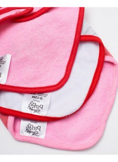 Happy Threads Disney Baby Girls' Bandana Bibs 3 Pack Set for Feeding, Teething, and Drooling, Red/Grey/Pink  - Image 5