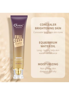 OCHEAL Skin Active Full Cover Matte Long Lasting Foundation ,Instant Anti-Aging Liquid Foundation For Perfect Long Lasting Performance BB Cream Scrub Makeup 30g(#Natural)  - Image 3