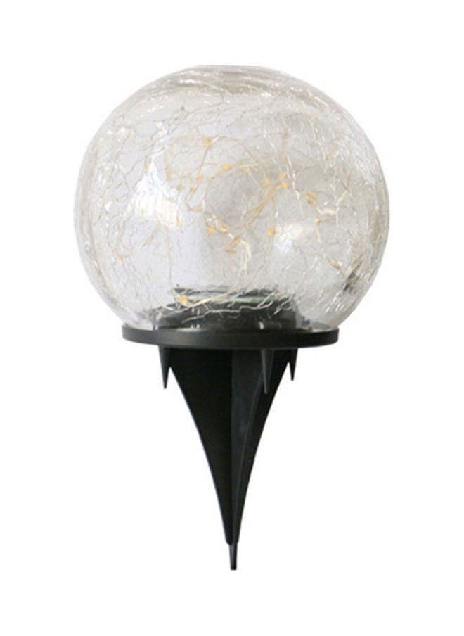 NIBEMINENT Solar Crack Ball Lawn Lamp White/Black 18.8x16.3x18.5cm  - Image 1