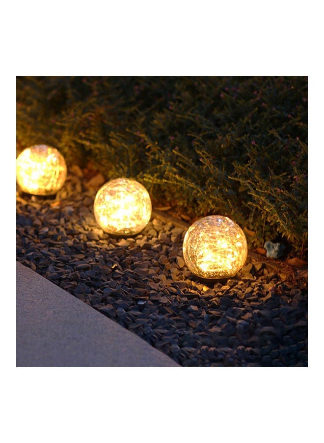 NIBEMINENT Solar Crack Ball Lawn Lamp White/Black 18.8x16.3x18.5cm  - Image 3
