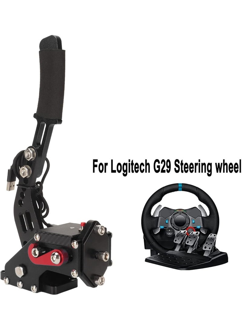 jaexest 64 Bit USB Handbrake for Sim Racing – Linear E-Brake Compatible with Logitech G27 G25 G29 & Thrustmaster T500 T300 – PC Racing Game Accessory (Black) - Image 4