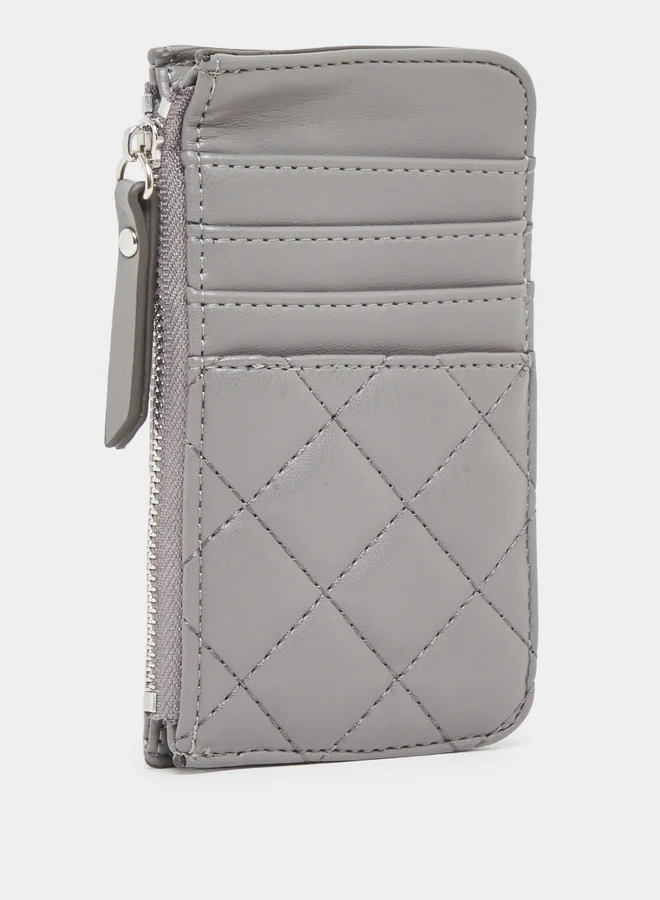 Styli  Styli Grey Quilted Wallet with Chain Strap for Women | Best Price UAE