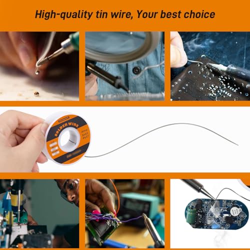TOWOT 63-37 High Purity Tin Lead Rosin Core Solder Wire for Electrical Soldering, Content 1.8% Solder flux (1.0mm, 50g) - Image 5