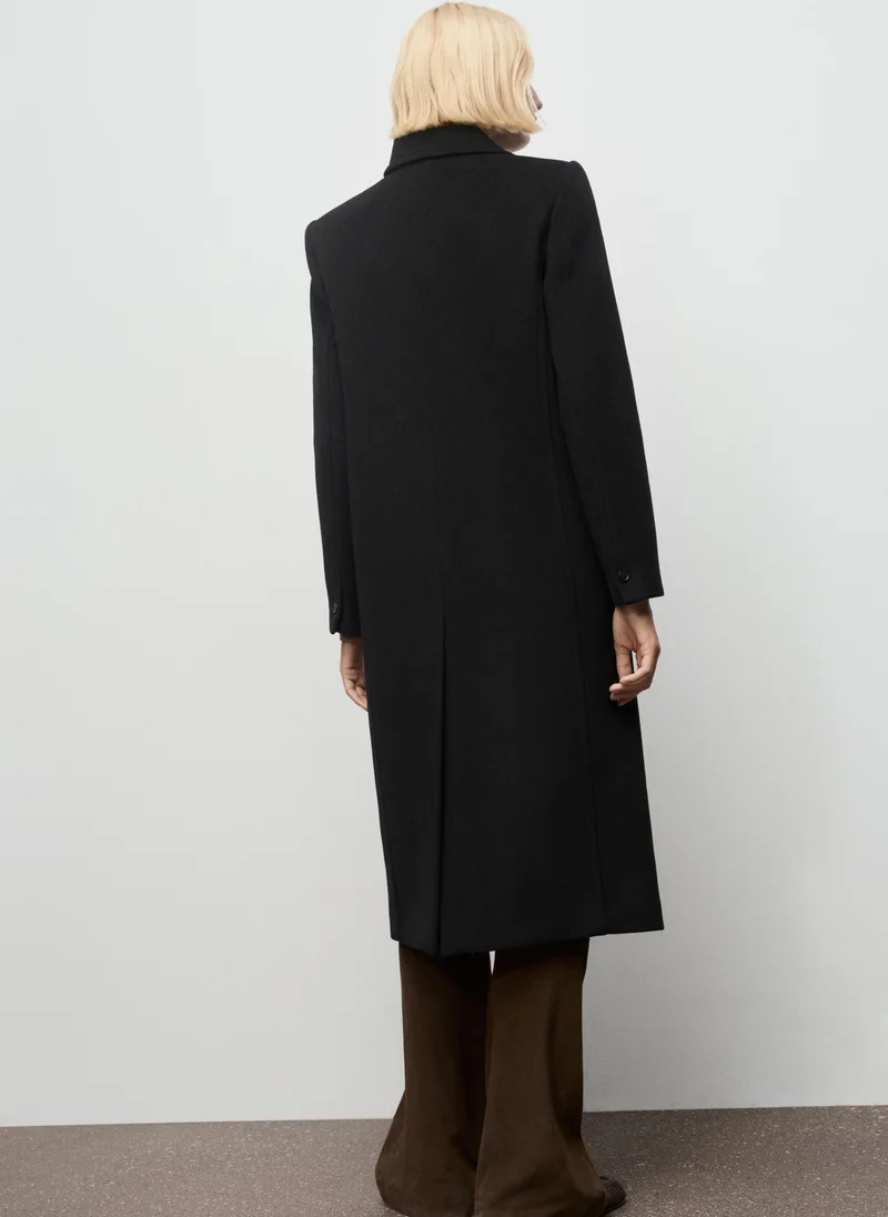 MANGO Double-breasted wool coat