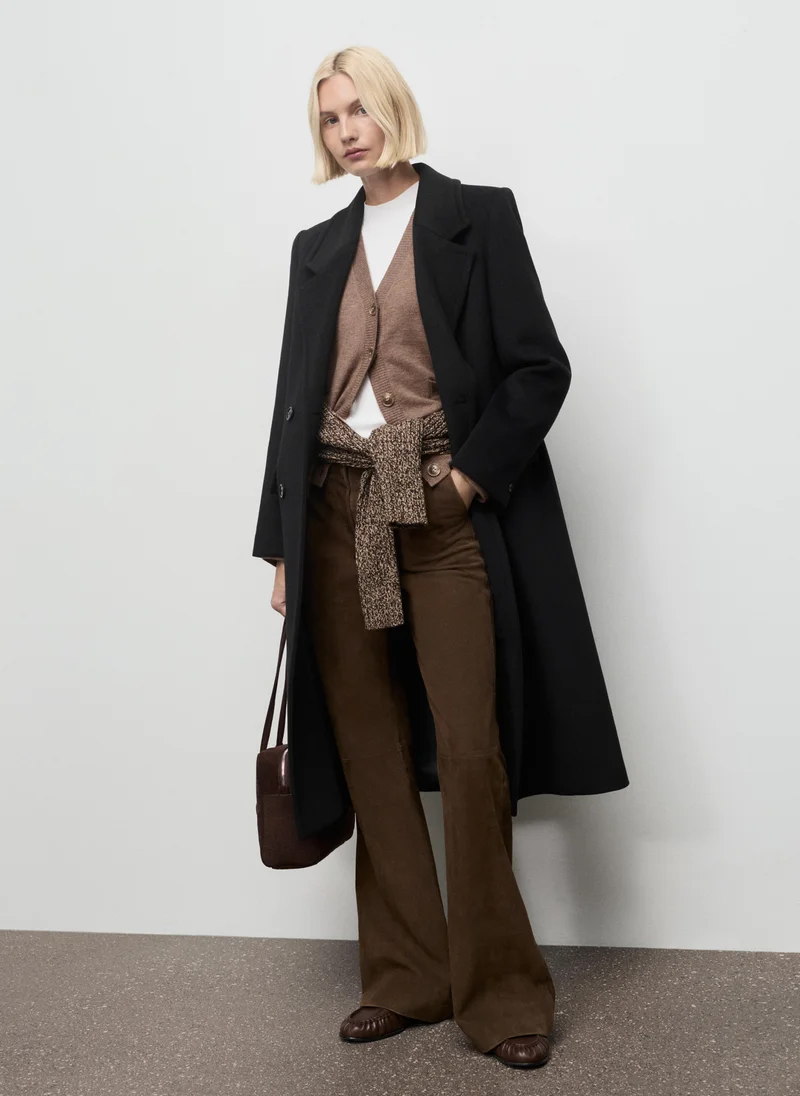 MANGO Double-breasted wool coat