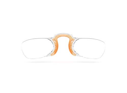 NOOZ Armless Reading Glasses for Women Men UltraLightweight 6g Presbyopia Readers with Keychain Case Rectangular Orange 2 - Image 3