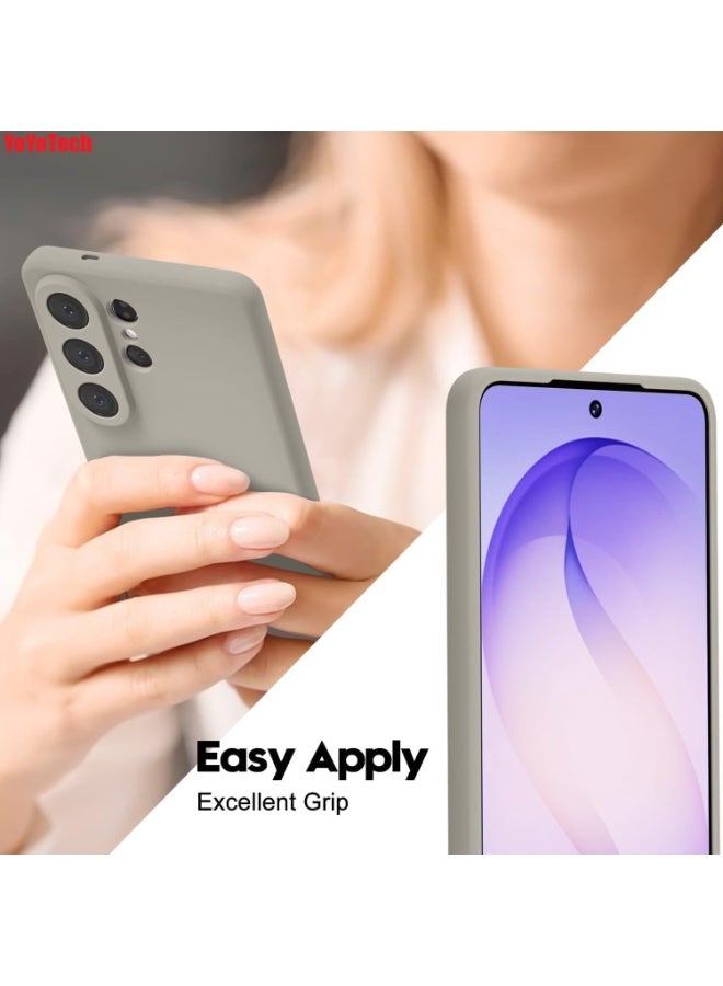 YoYoTech Samsung S26 Ultra Liquid Silicon Case Slim-Soft Shockproof Protective with Microfiber Lining Galaxy S26 Ultra 6.9-inch 2026 Silicon Case - Grey - Image 2