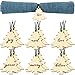 Ferraycle 12 Pieces Christmas Napkin Rings Xmas Tree Napkin Rings Wood Holiday Napkin Rings Rustic Napkin Holder Ring - Image 2